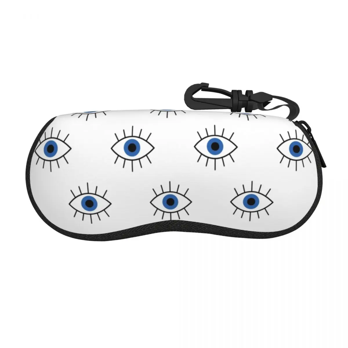 Custom Cute Blue Turkish Evil Eye Shell Eyeglasses Case Men Women Fashion Nazar Amulet Boho Glasses Case Sunglasses Box Pouch