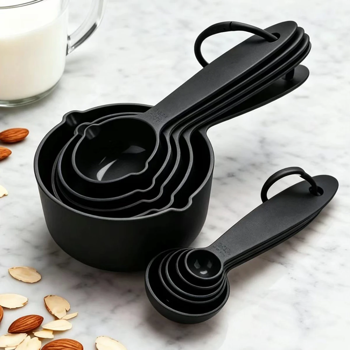 5 Stück/10 Stück/Backmessbecher-Messlöffel-Set, Küchenmesslöffel, Plastiklöffel, Gramm-Messlöffel