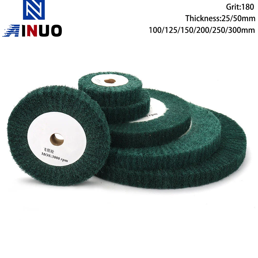 Nylon Fiber Flap Disc Polishing Grinding Wheel Scouring pad Buffing Wheel Metal Cleaning Rust Removal Grinding Sbrasive Tool