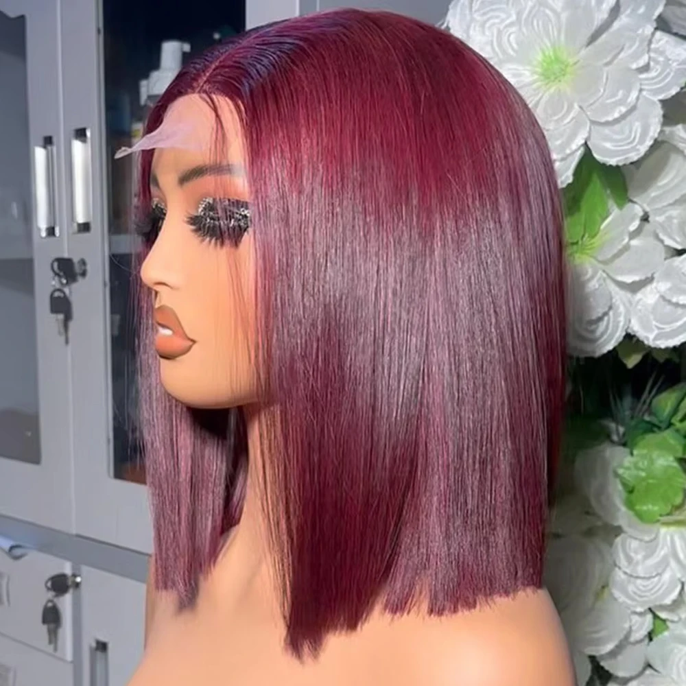 99j-burgundy-bob-wig-2x6-hd-lace-short-300-density-straight-drawstring-glueless-wig-preplucked-wear-and-go-glueless-closure-wig