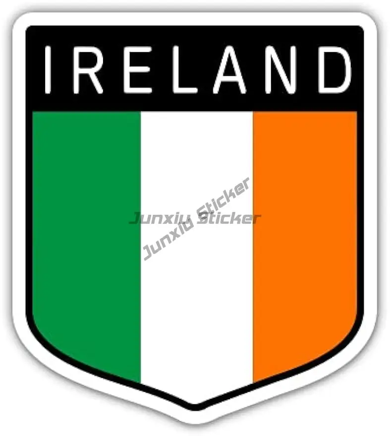 Creative Ireland Flag Sticker for Covered Scratch Decorate Camper Motorcycle Laptop Car Window Truck Wall Helmet Table Fridge