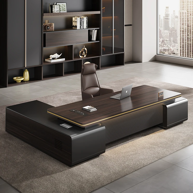 

boss table, office table and chair combination, simple and modern president table, leadership office furniture mana