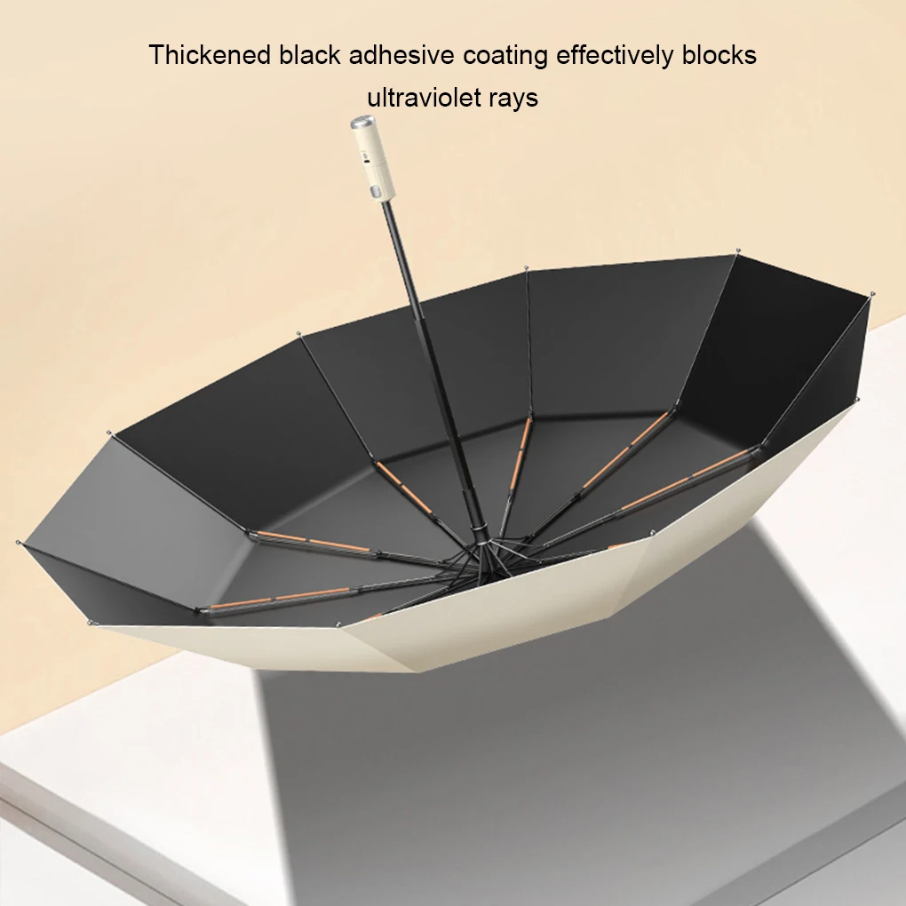 With Fan Summer Cooling Sun Block Folding Umbrella USB Charging Fan Umbrella Luxury Business Gift Umbrella Accessory