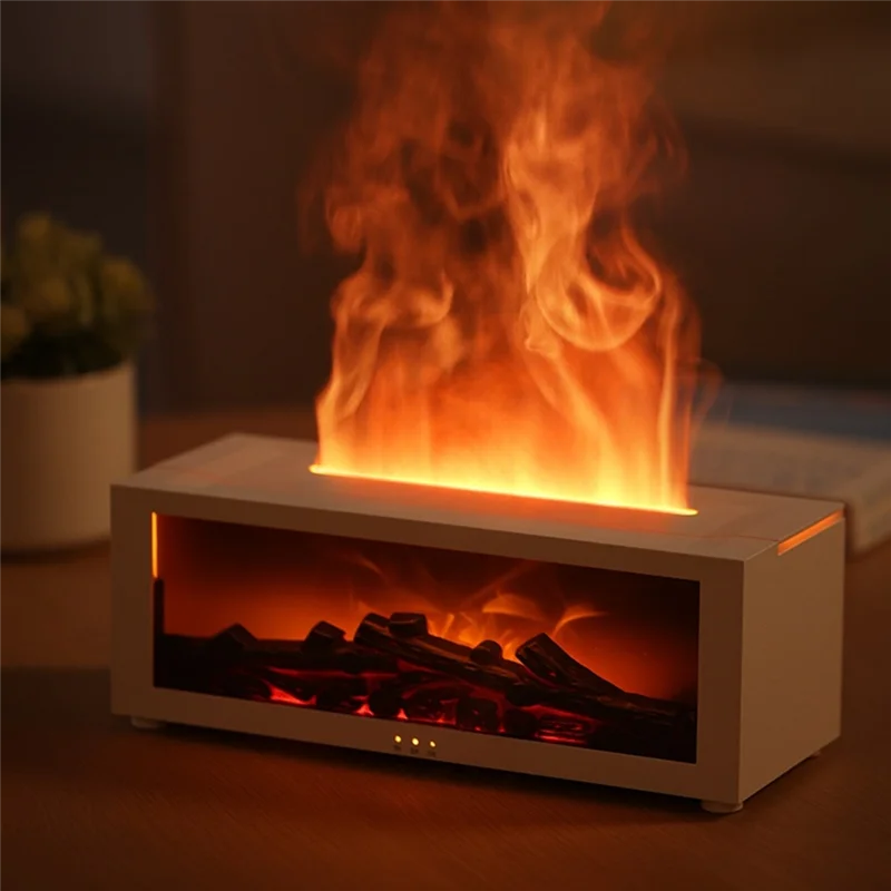 جهاز ترطيب اللهب من SOFT-Fireplace لغرفة النوم، آلة عطر تدوم طويلاً، آلة علاج عطري لهب مقلد