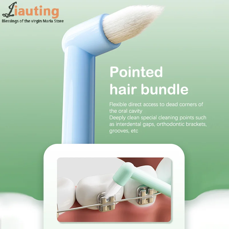 

Single-tuft Toothbrush For Orthodontic Correction, Small Round Head, Wisdom Tooth And Interdental Brush