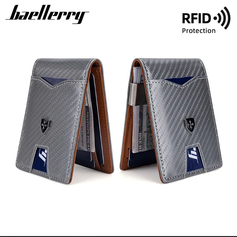 Baellerry Luxury Brand Men Wallets Money Bag Slim Thin Man Card Holder Wallet for Men Mini Short Purse Credit Card Holder