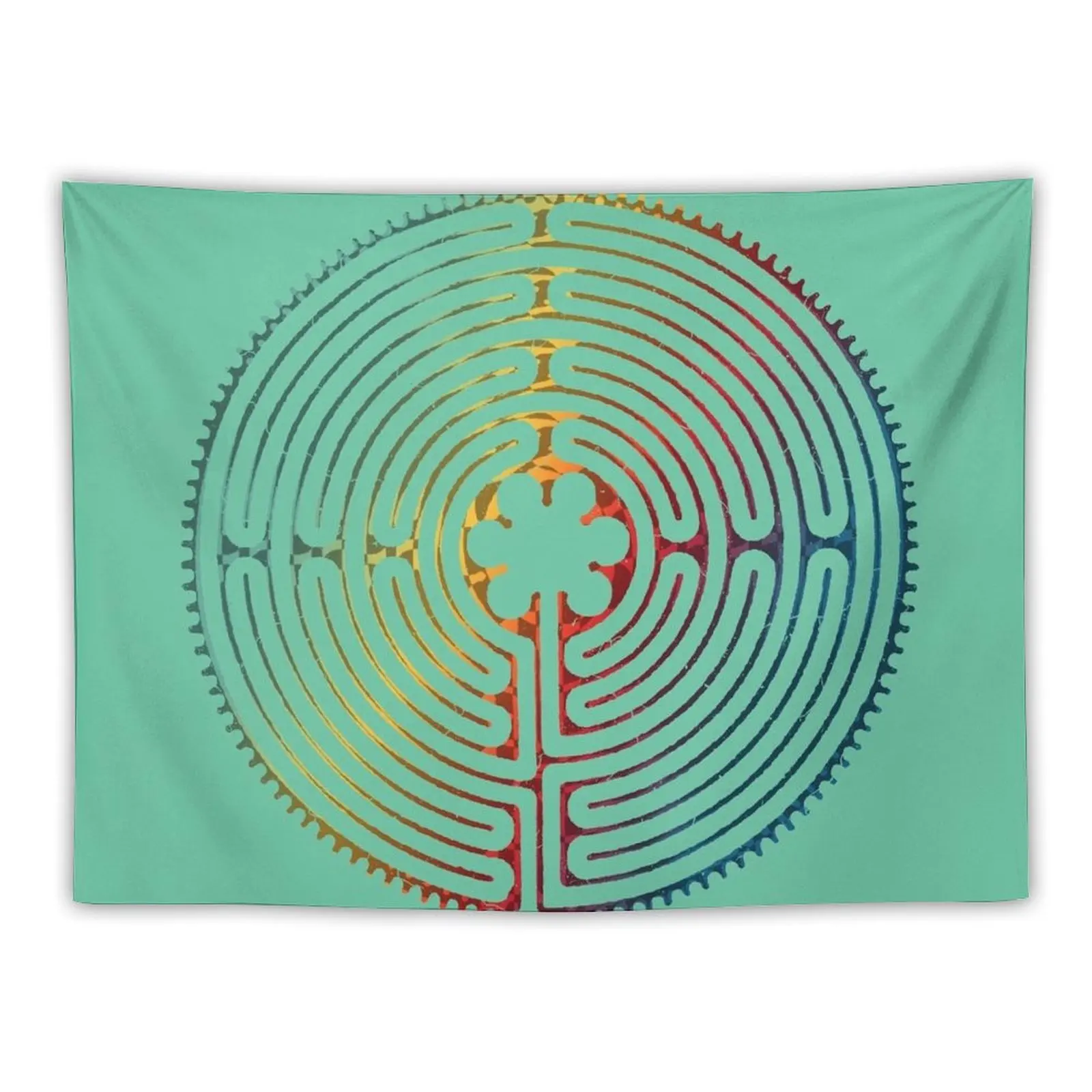 

Sacred Geometry Symbol - Chartres Labyrinth 3 Tapestry Decoration Room Wall Tapestries Tapestry