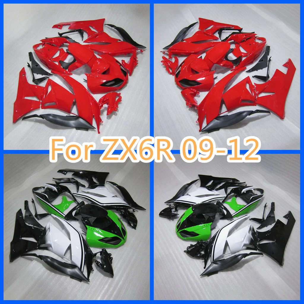 

Комплект обтекателя мотоцикла по индивидуальному заказу для Kawasaki Ninja ZX-6R 09-12 2009 2010-2012 ZX6R ABS, запасные части для уличного спорта