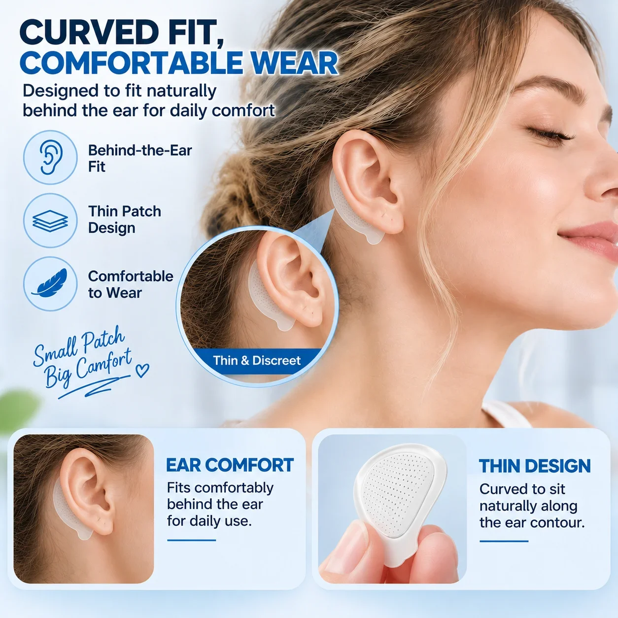 Hearing Repair Microneedle Patches Plant‑Based Ear Care Patch Non‑Invasive Targeted Delivery Ear Hearing Support Ear Health Care