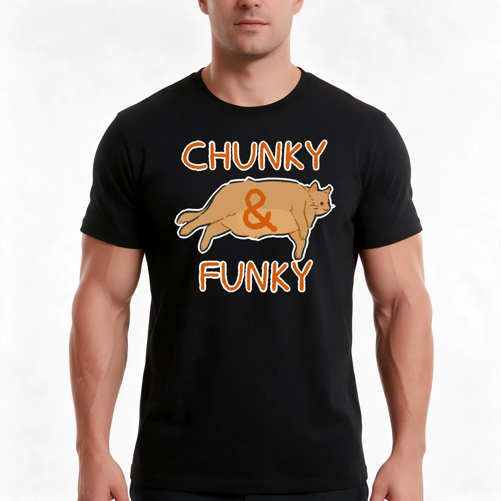 chunky & funky T-Shirt Summer Casual Cotton Tee Oversized Streetwear Tops Vintage Graphic Print Loose Fit Short Sleeve