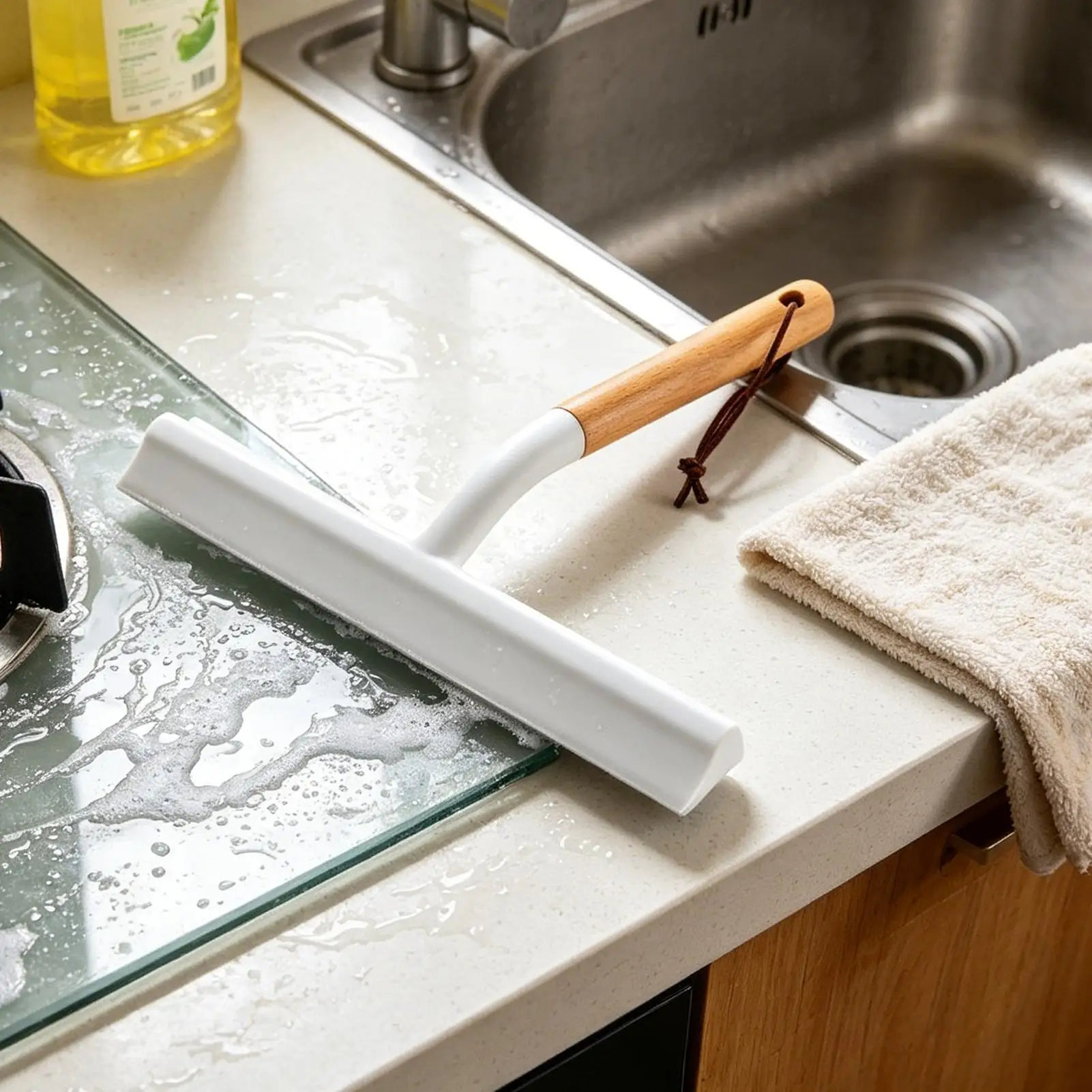 

Shower Door Squeegee Silicone Glass Cleaning Scraper Handheld Window Squeegee For Shower Bathroom Mirror Floor Window Door