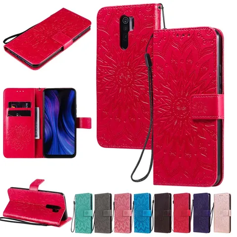 Чехол-книжка для POCO X6 и Xiaomi Redmi Note 9/10 Pro, кожаный, с карманом для карт — фото устройства