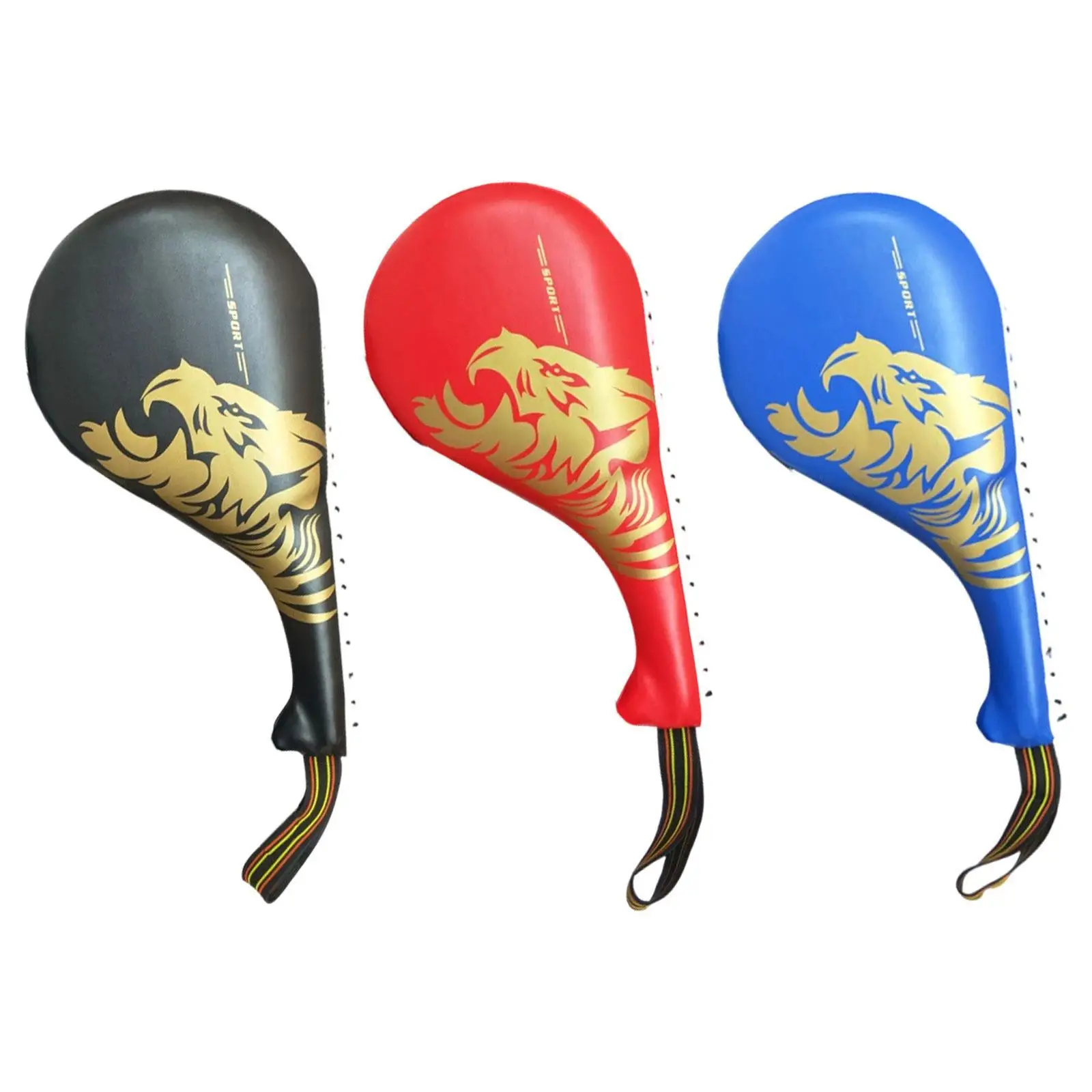 

Taekwondo Kick Pad with Strap PU Leather Professional Lightweight Kickboxing Striking Target Pad for Kickboxing Muay Thai Tkd