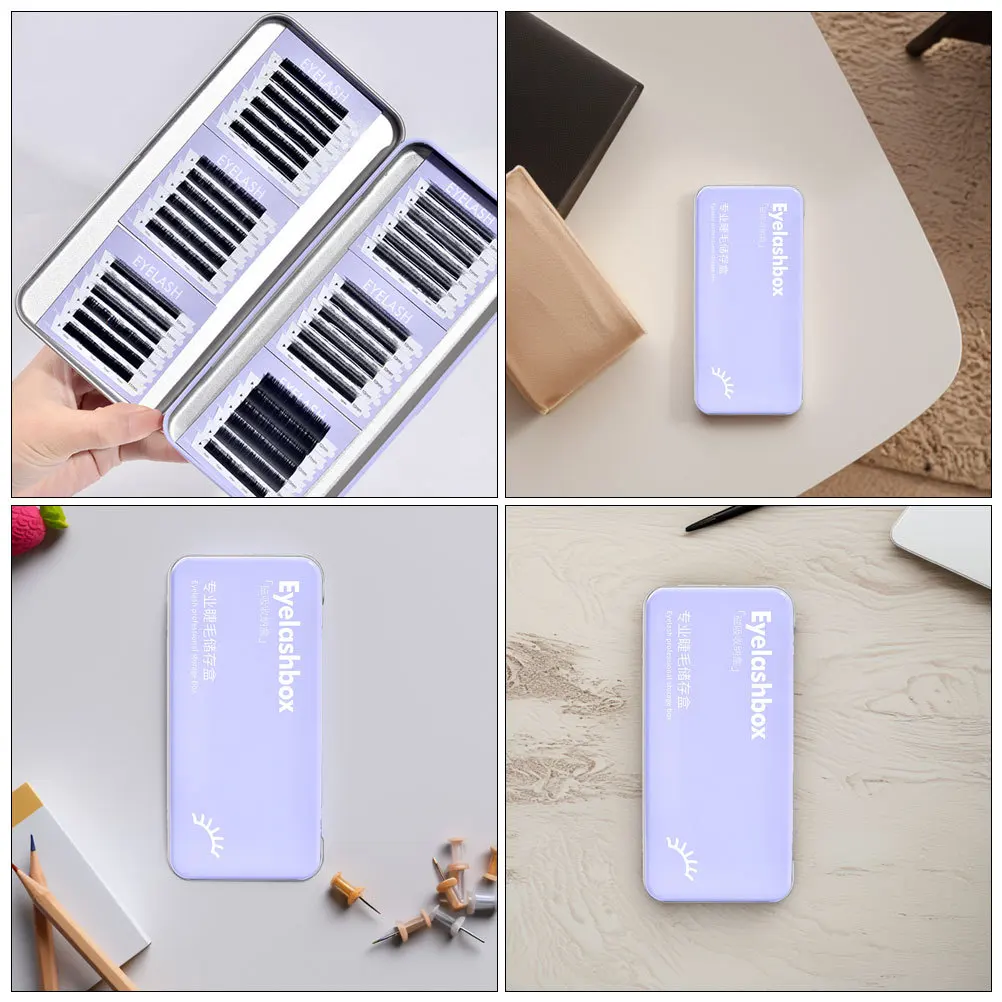 1Set False Eyelash Organizer Case Magnetic Lash Holder Compact Makeup Storage Box Travel Eyelash Extension Display Container