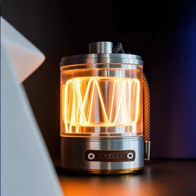 Outdoor Ambient Light Bluetooth Audio Portable Metal Wireless Subwoofer Camping Light