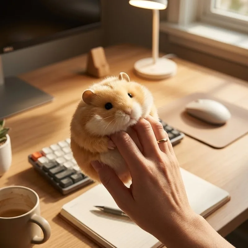 

2026 New Cute Hamster Plush Toy Squishy Osmanthus Cake Hamster Hand Puppet Stress Relief Fidget Toy For Kids Adults Gift