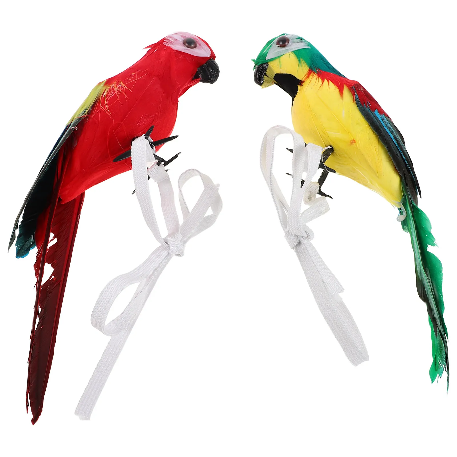 

2Pcs Pirate Shoulder Parrot Costume Accessory Realistic Plume Halloween Party Kids Adults Cosplay Prop