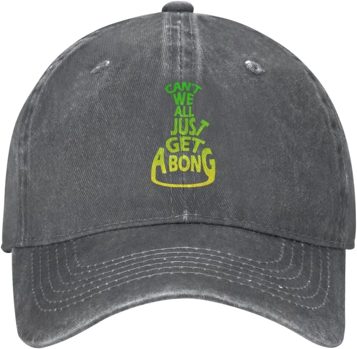 Adult Vintage Trucker Dad Hat Can't We All Just Get A Bong Baseball Cap Funny Cowboy Hats