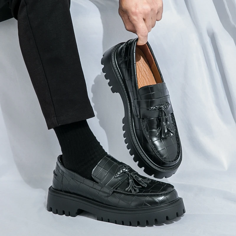 

Shoes, leather shoes, men's Velcro, round head, breathable, business, casual, formal, cowhide, middle-aged and elderly, dad's sh