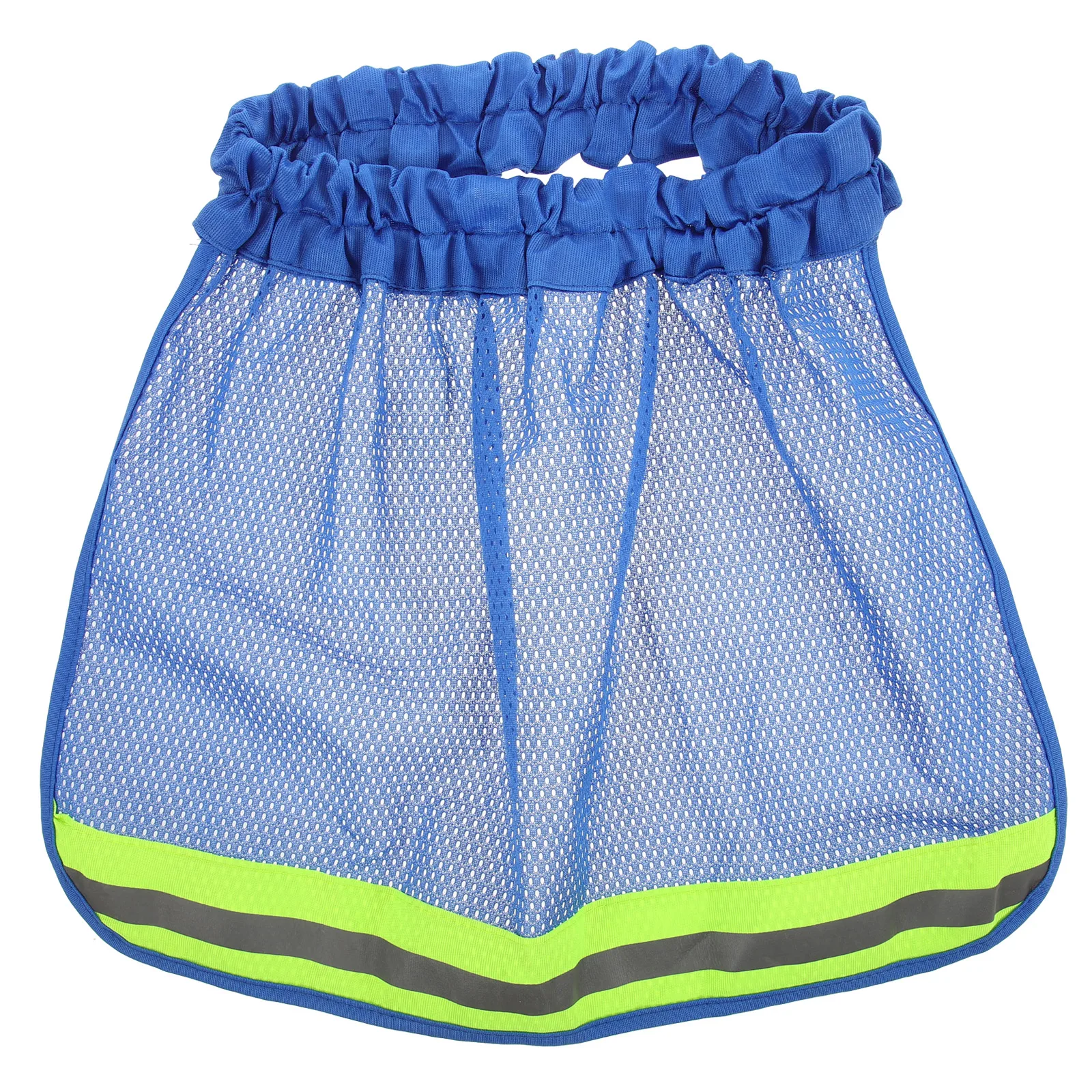

Summer Safety Hard Hat Helmet Neck Cover Sun Protector Reflective Stripe Neon High Visibility Elastic Breathable Mesh Shield