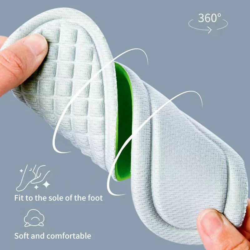 2PCS Feet Orthopedic Shoe Sole Running Soft Memory Foam Insoles For Shoes Men Women Deodorant Absorb-Sweat Massage Sport Insole image 5