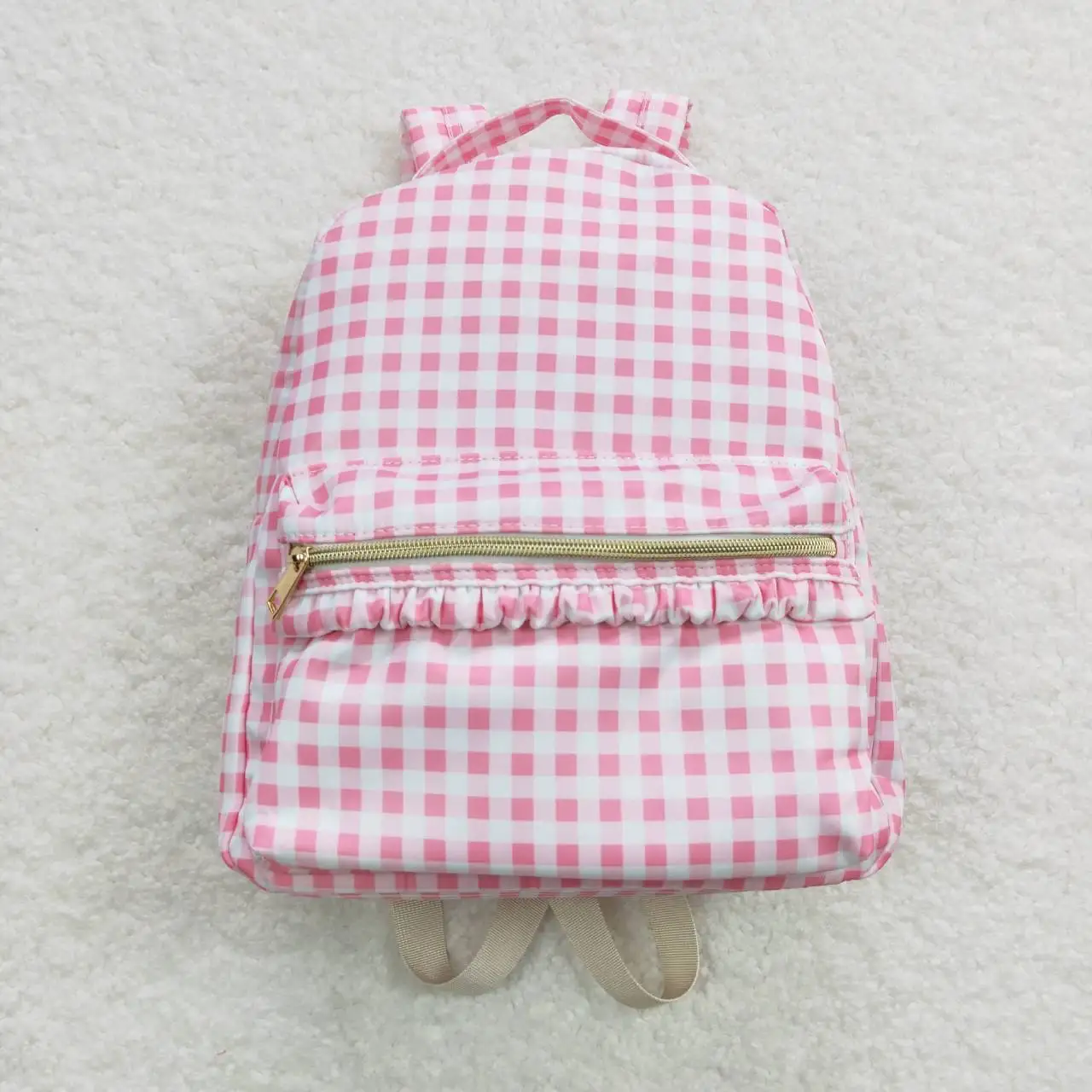 Wholesale Children Baby Girl Flower Backpack Boutique Daypack Toddler Outdoor Floral Plaid Portable Kids School Bag