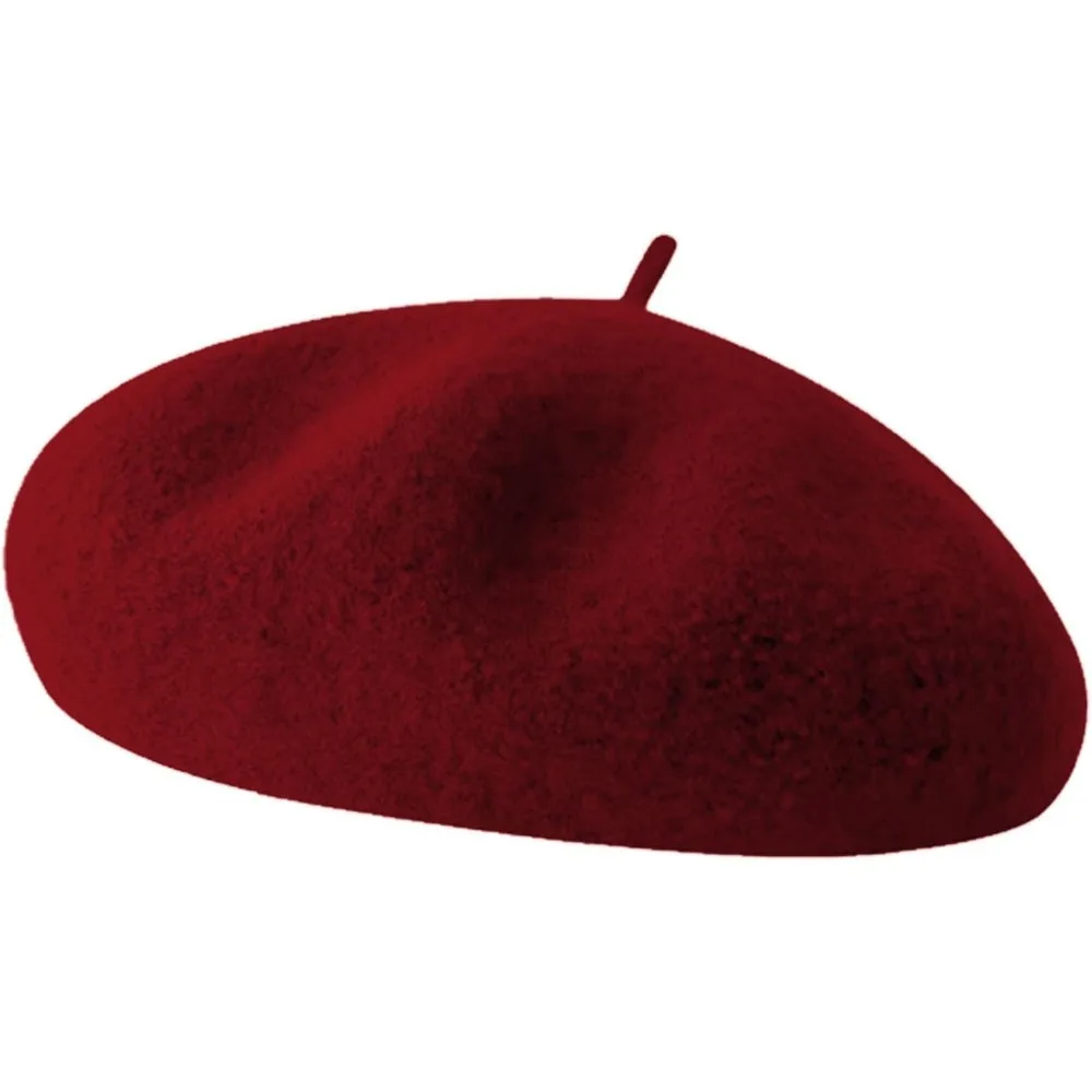 

Шерстяные береты для женщин — классические французские береты для женщин и детей, однотонный стиль художника