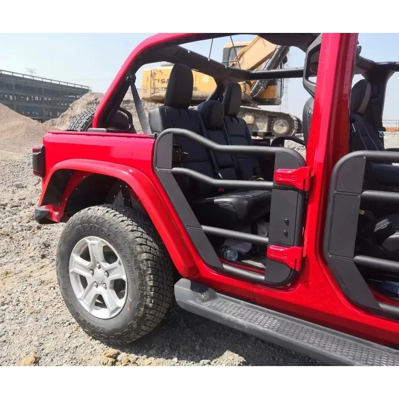 Apollo2018 + عرض ساخن ملحقات ضبط السيارات 4x4 2/4 نصف باب مطلي بمسحوق أسود فولاذي لـ Wrangler JL