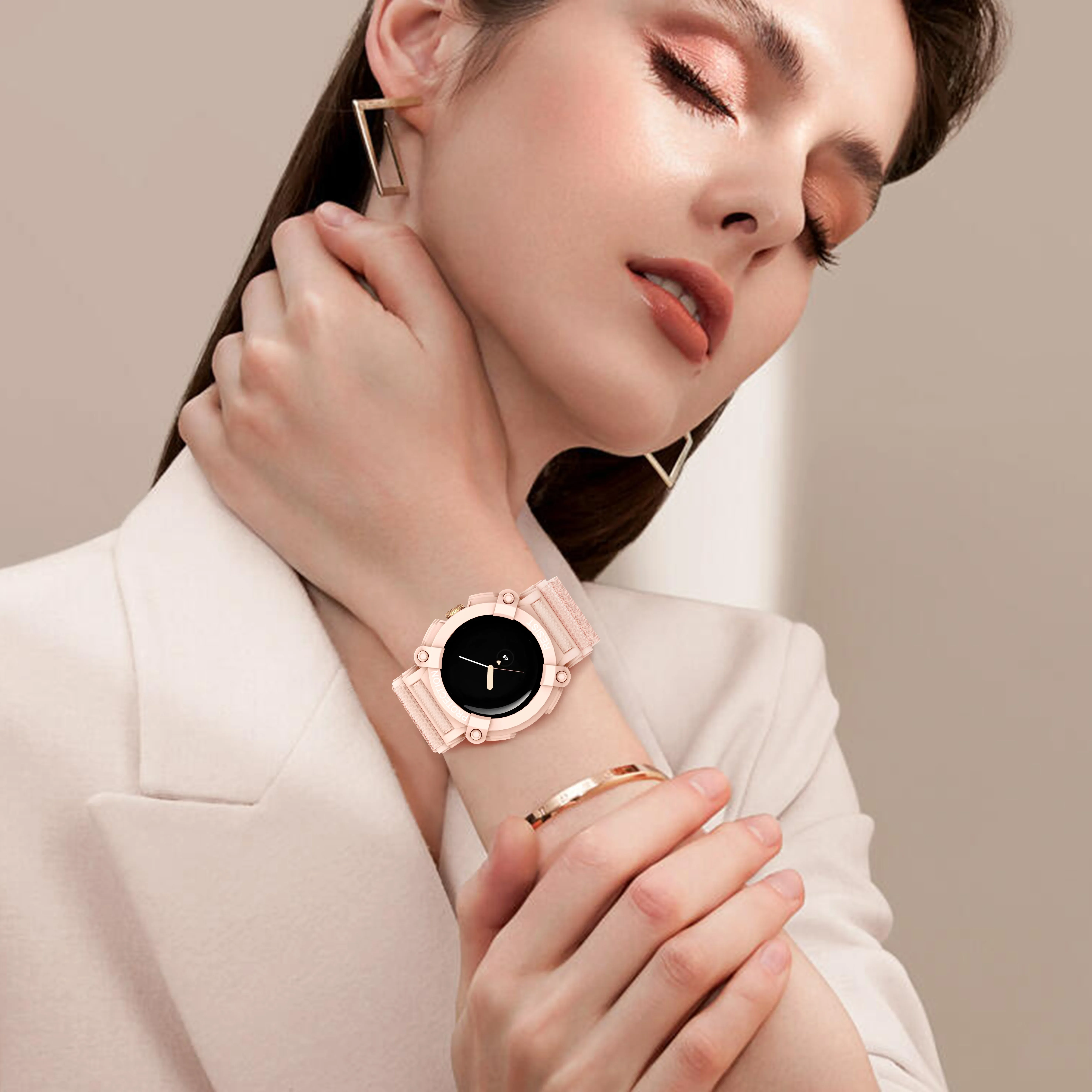 Casing Anti jatuh 2 in 1 + tali untuk gelang pengganti jam tangan Google Pixel gelang pelindung jatuh terintegrasi gelang jam tangan Google Pixel