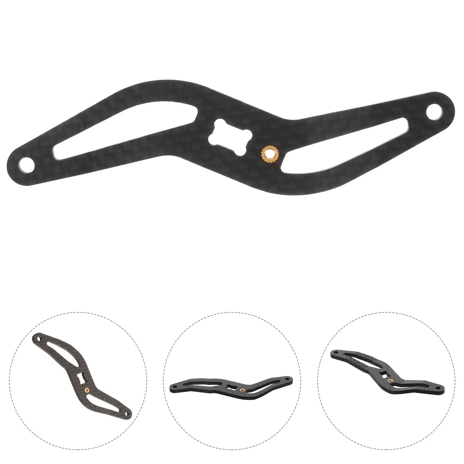Bras de moulinet réglable en fibre de carbone pour cannes à pêche – Améliore la stabilité, la précision et le contrôle, réduit la fatigue – Compatible avec