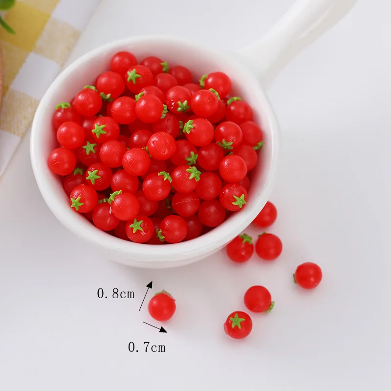 20 Stück 7 mm simulierter Kaviar PVC Home Decor Home Miniatur Obst Essen Spielen Dekor Miniatur Sushi handgefertigte Accessoires – Detail 5