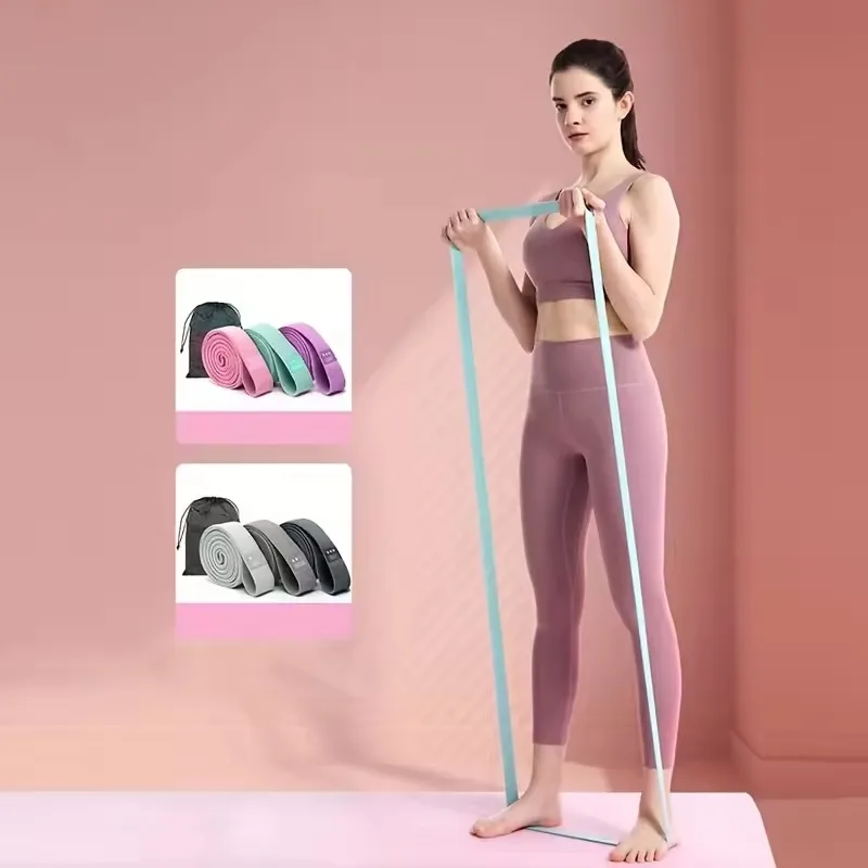 3 قطعة مجموعة حزام التوتر المتماسكة 2 متر أربطة المقاومة الطويلة للياقة البدنية تمتد سحب ما يصل التدريب الأشرطة المرنة ممارسة #4