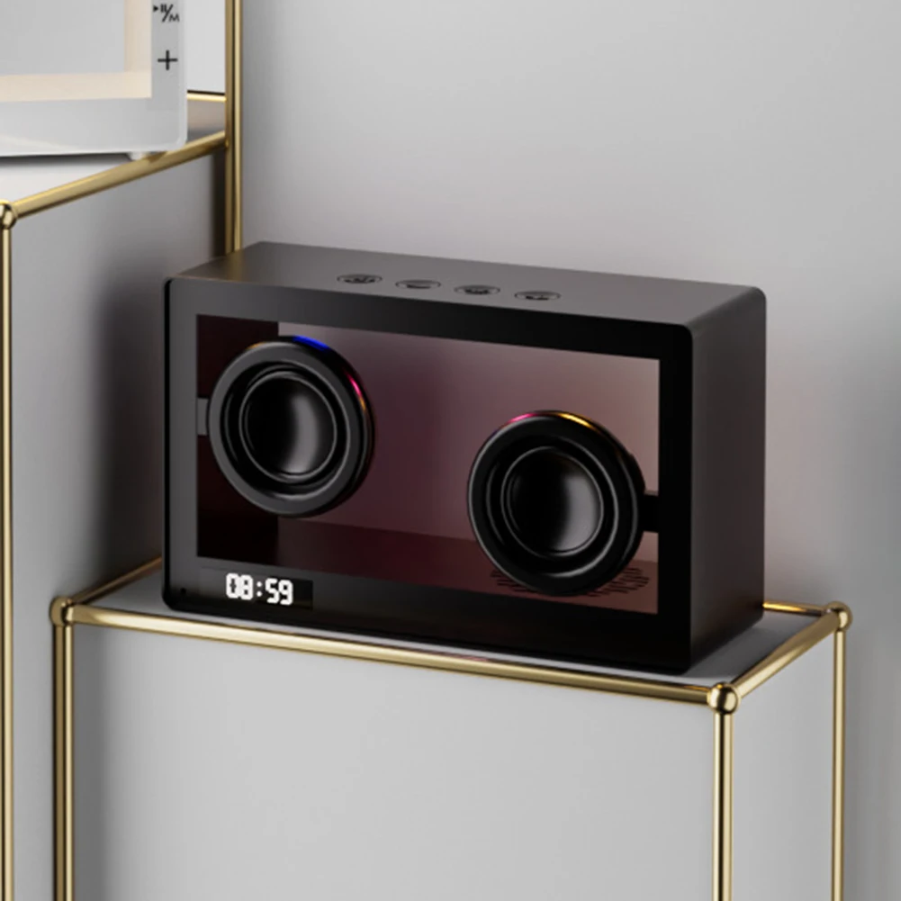 Wireless Transparent Speakers Support TF Card Portable Bluetooth-Compatible Speaker HIFI Soundbar LED Atmosphere Light
