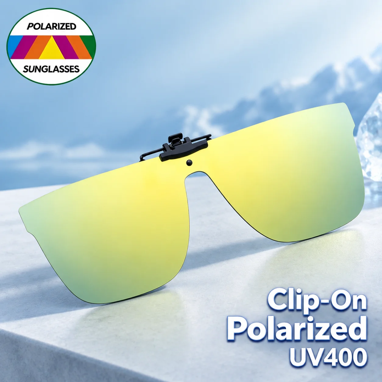 For Men and Women who appreciate a Refined aesthetic in a Business or Driving setting YOOSKE Clip-on Sun Glasses in a Large