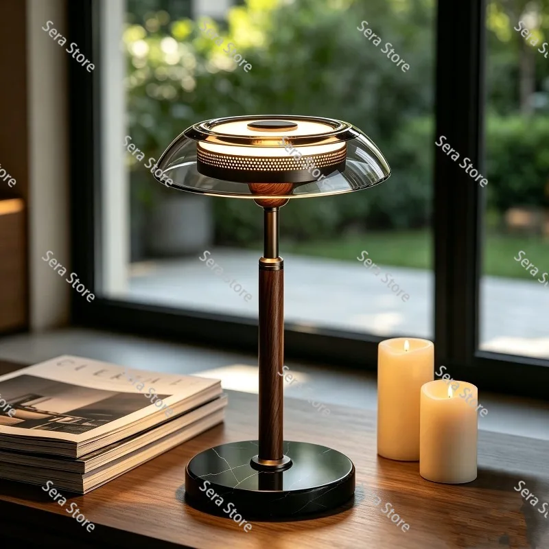 Child by Luguang UFO table lamp Italian light luxury glass high-end designer study bedroom bedside lamp ambient light
