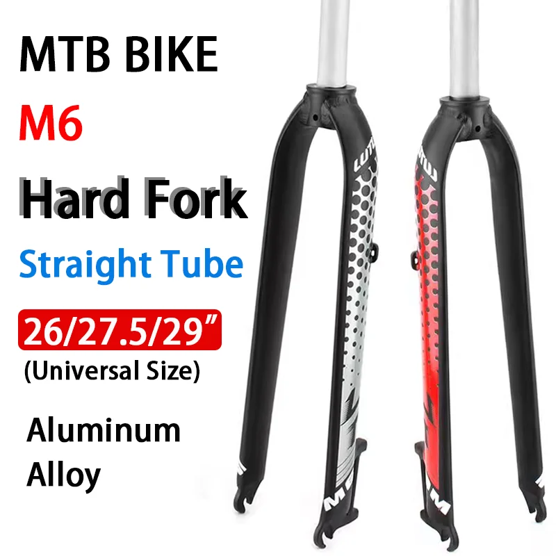 

Bicycle Fork 26/27.5/29inch Universal Size Aluminum Alloy Mountain Bike Fork Straight Tube 74mm A-pillar MTB Hard Fork