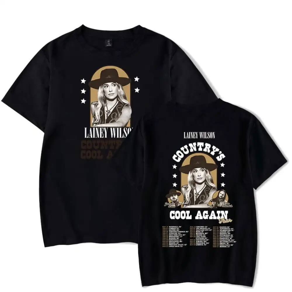 Lainey Wilson Country’s Cool Again Tour Merch Short Sleeve T-shirt Unisex Fashion Crew Neck Top