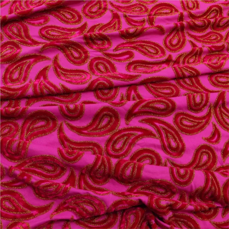 Knitted velvet jacquard fabric high-end custom dress cheongsam pattern