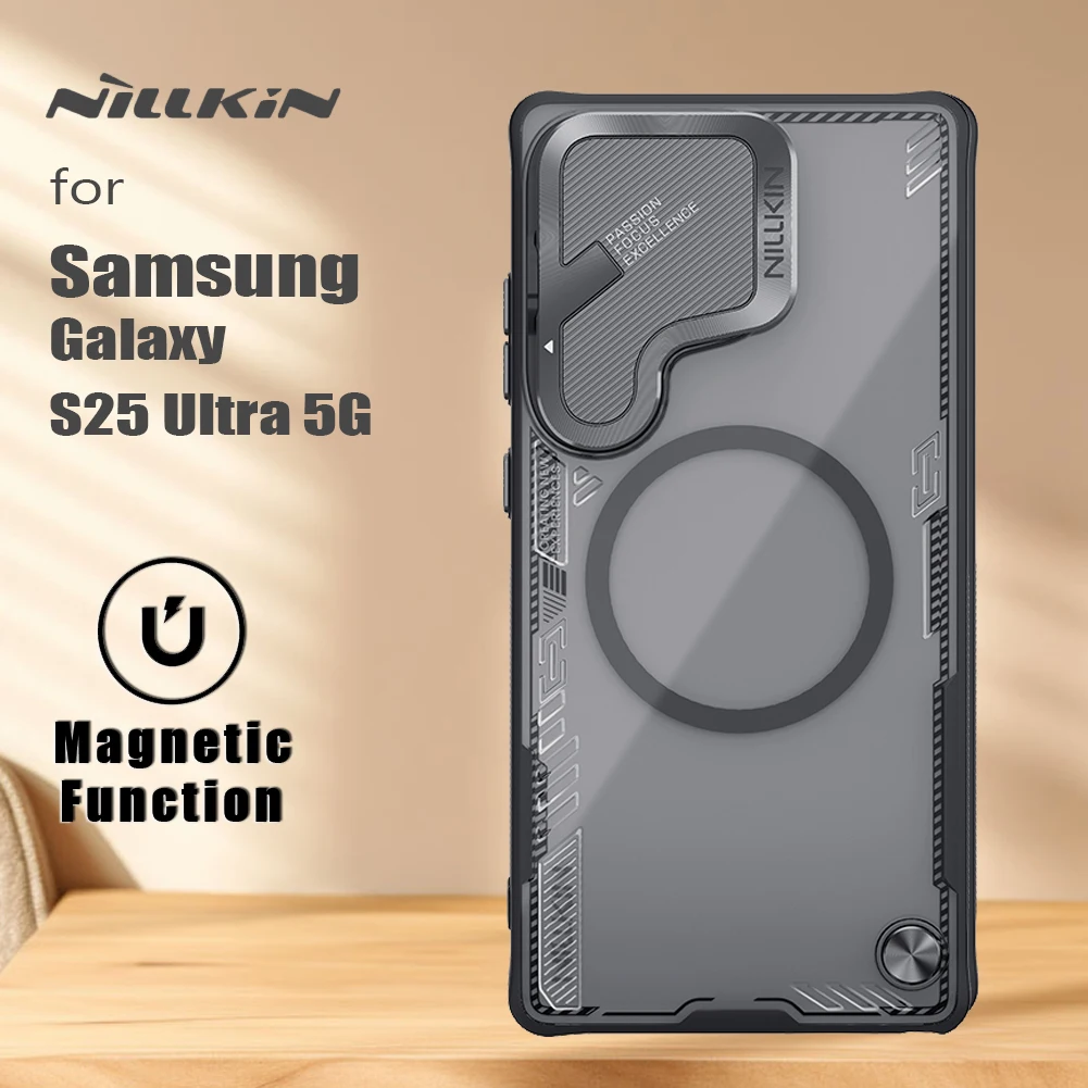 

for Samsung Galaxy S25 Ultra 5G Magnetic case Nillkin iceblade Prop Camera Protection with Stand Back cover for Galaxy S25 Ultra