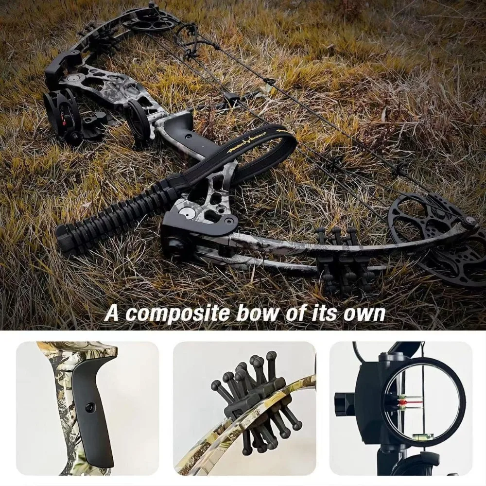 Compound Bow Set 15-45 Pond Voor Trekkracht Beginners En Tieners Rechtshandig Instelbaar 18 "-29" Treklengte, 320 Fps Snelheid