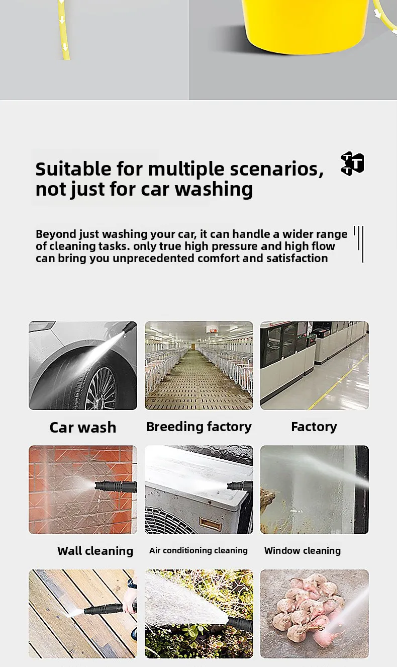 Perfect Ultra High Pressure 220V/110V Household Portable Car Washer, High Power Cleaning Machine with Water Gun