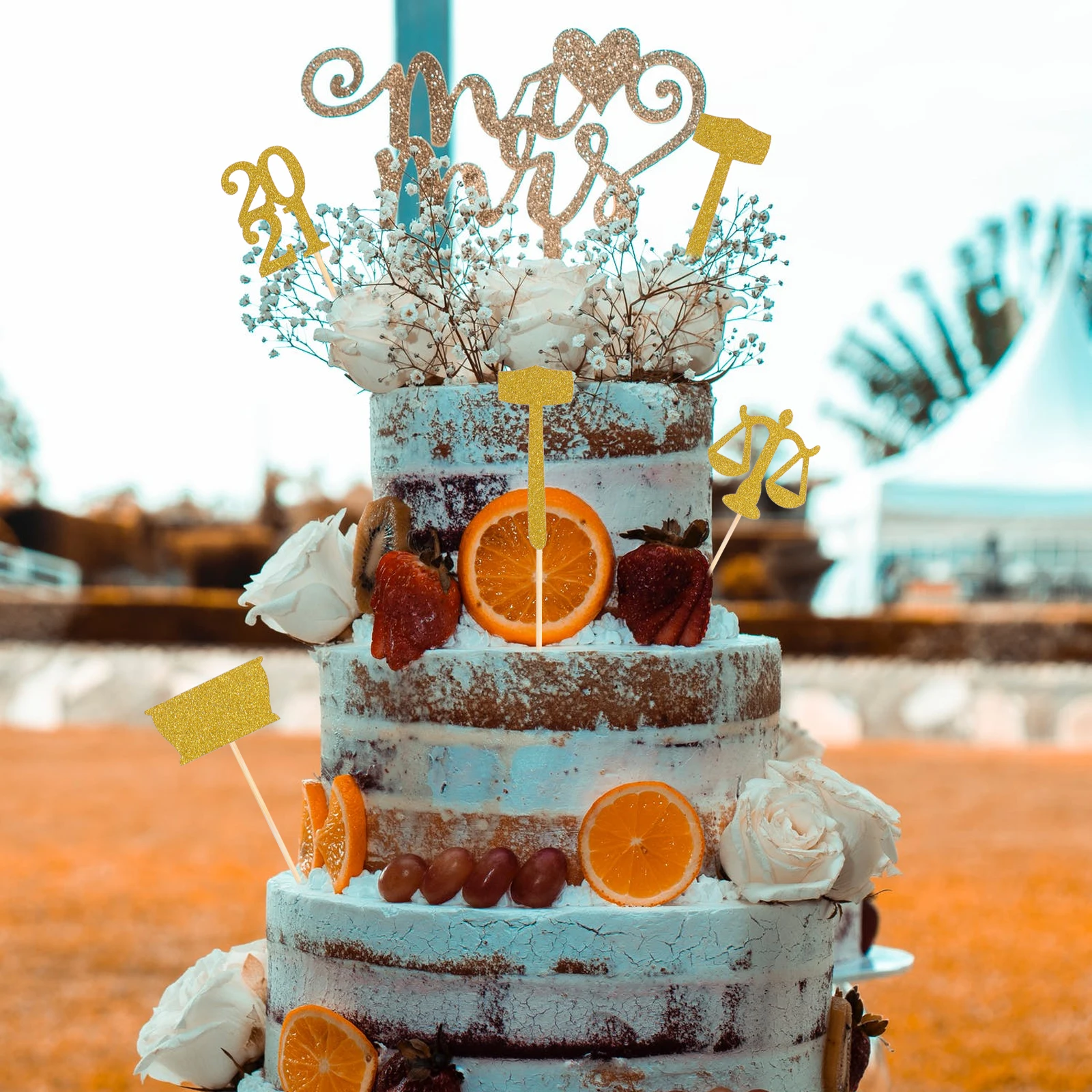 

32 pcs Lawyer Graduation Cake Toppers Golden Picks Decorative Flags Unique Shape Party Atmosphere Quality Cake