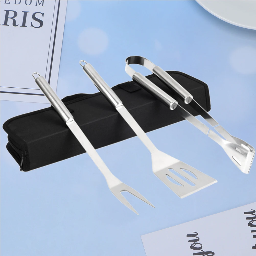 

Barbecue Tool Set Stainless Steel BBQ Tools Grill Accessories Portable Storage Bag For Camping Outdoor Cooking