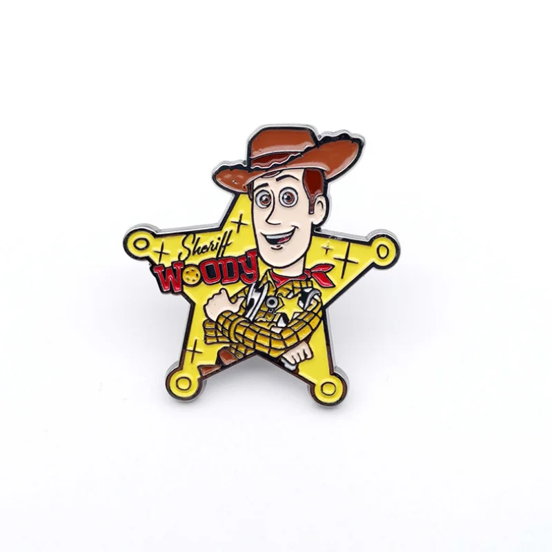 Disney Toy Story Cartoon Woody Buzz Lightyear Enamel Pins Brooch Anime Lapel Backpack Collar Hat Badge Jewelry Gifts