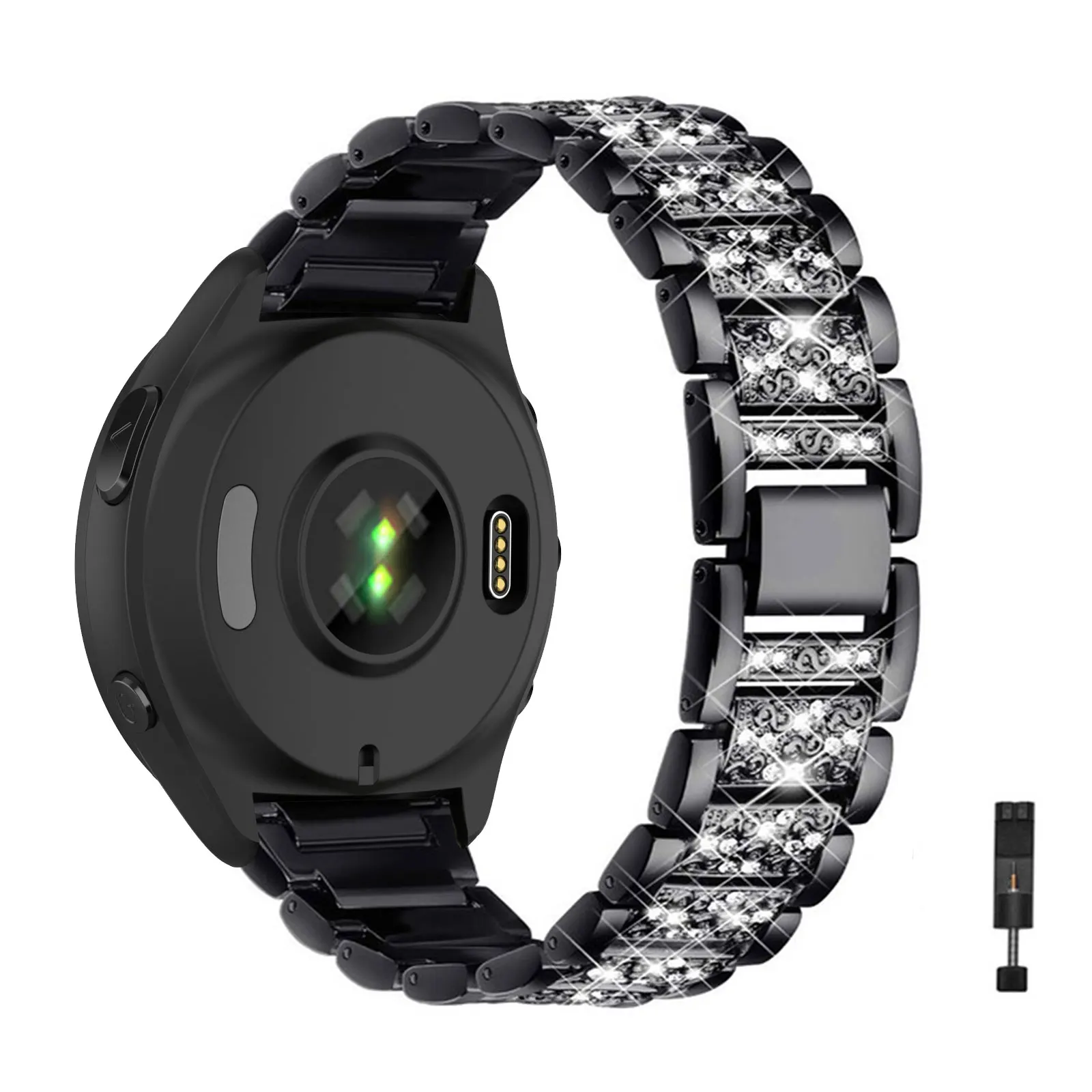 

Ремешки с бриллиантами для Garmin Venu 3 45 мм/Venu 2/Vivoactive 4, блестящий металлический ремешок для женщин