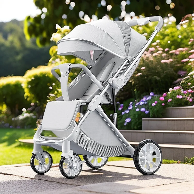 

New Baby Stroller Lightweight Foldable High Viewing Two-Way Shock Absorption Can Sit Or Lie Down For Babies 0-4 Years Old