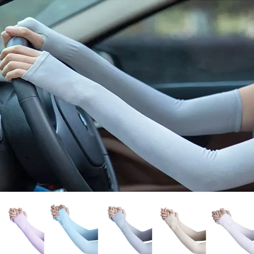 Long-sleeved Glove Long Driving Women Sunscreen Sleeves Sun Protection Gloves Half Finger Sleeves Sun UV Protection Hand Cover