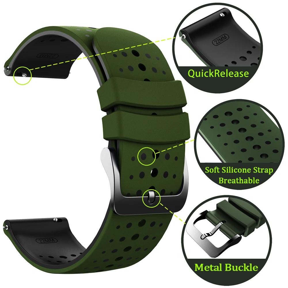 シリコンストラップ 22mm HUAWEI WATCH GT 6 5 Pro/GT 6 5 4 3/WATCH 5 46mm 4 pro用 交換バンド Huami AMAZFIT BALANCE 2 ブレスレット用