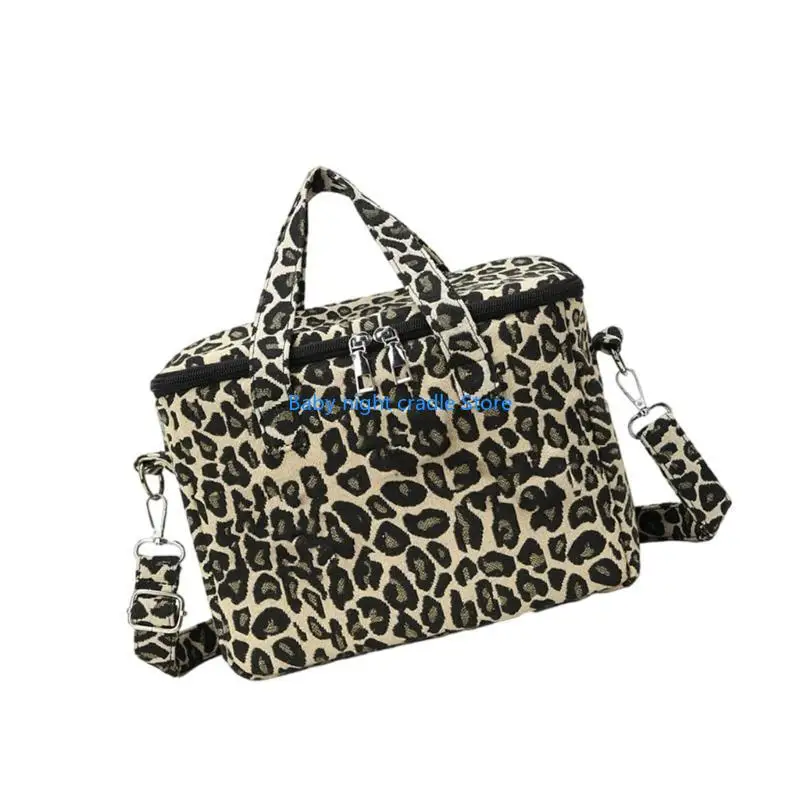 

J2FF Multipurpose Strollers Accessory with Adjustable Straps Trend Leopard Patterns Strollers Organizers for Easy Organization