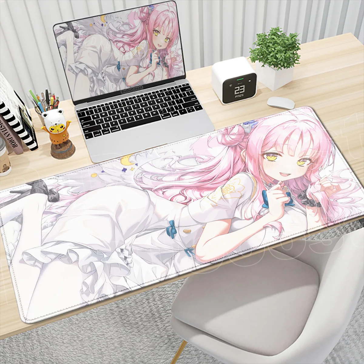 

HD Blue Archive Misono Mika Printing Mousepad desktop protection pad Office accessories Non-slip Keyboard Mat desk organizers